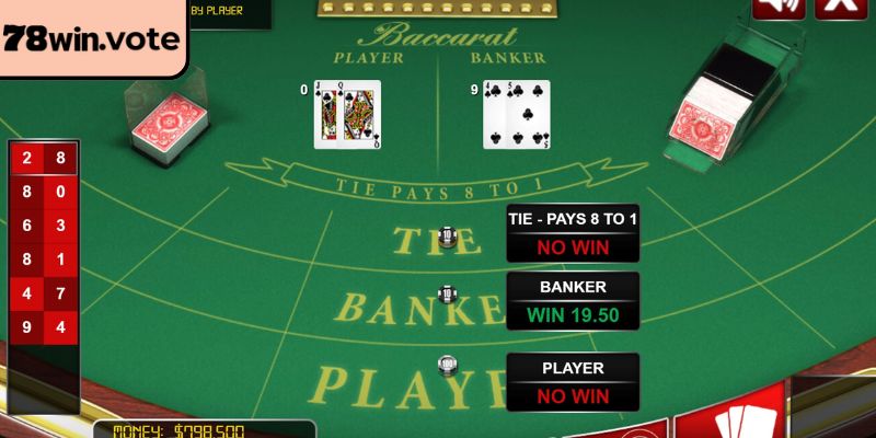 Bảng tỷ lệ trả thưởng tại sảnh cược Baccarat minh bạch